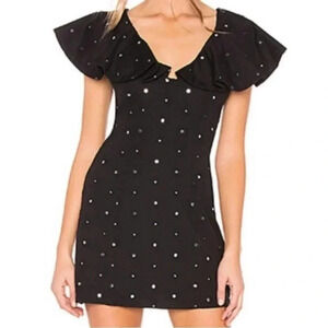 Revolve Lovers + Friends black LULU mirror dress